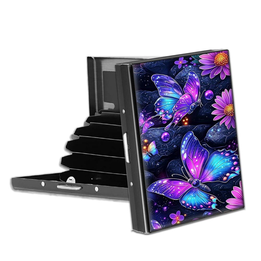 8047 Metal Credit Card Wallet, RFID Blocking Credit Card Holder with 6